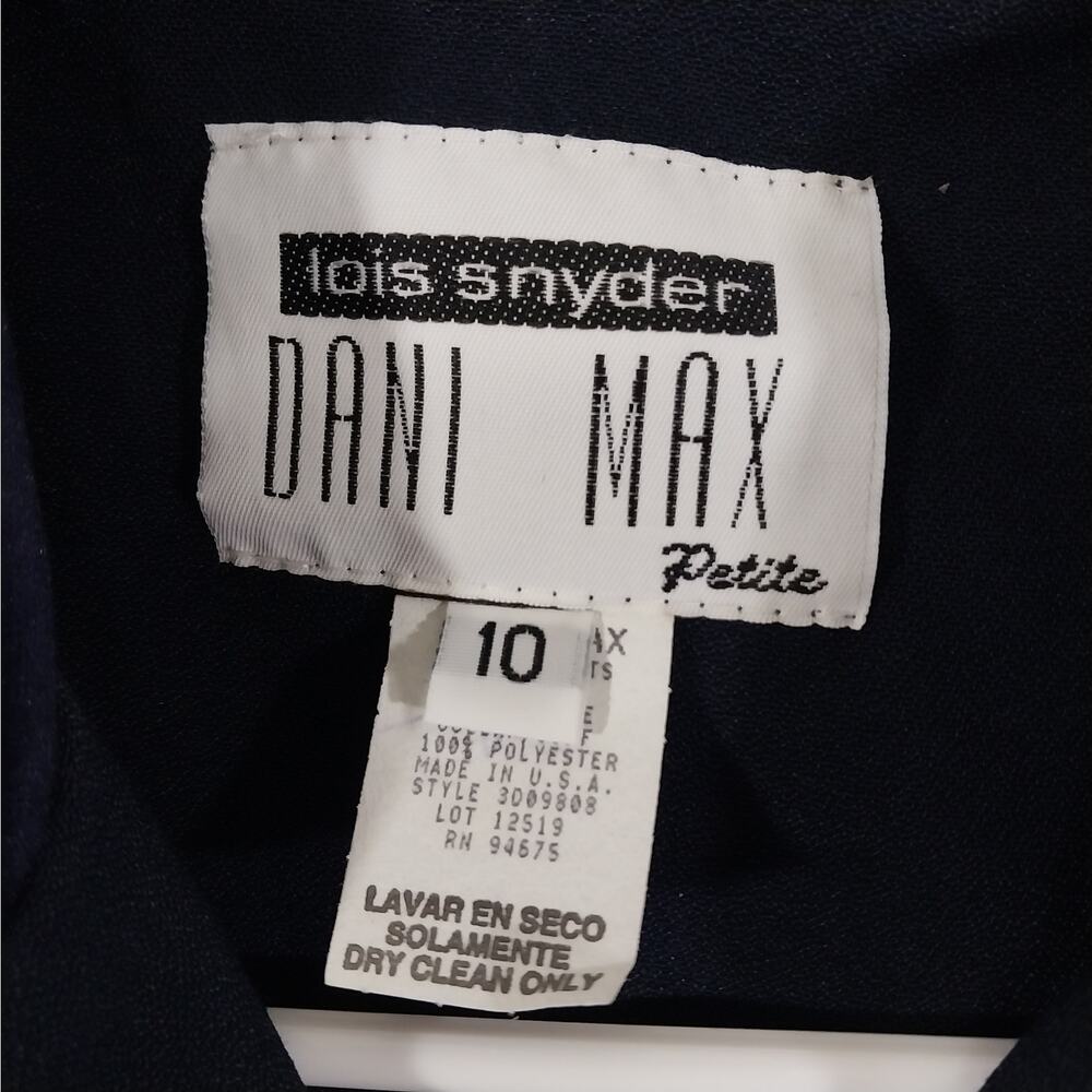 NWT@$134! DANI MAX! RICH BLACK VELVET TRIMMED 2 PC TAILORED PANT SUIT! SZ 10P - Picture 12 of 13